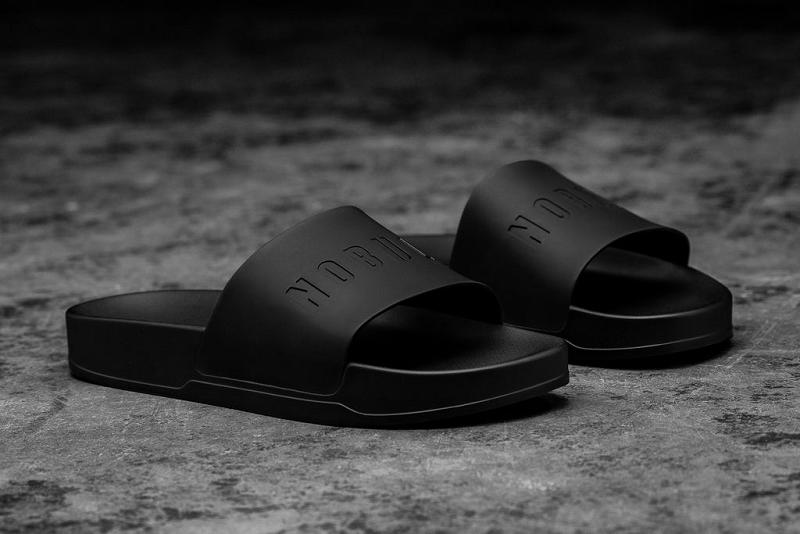 Black Nobull Adjustable Men's Slides | CA E1191B